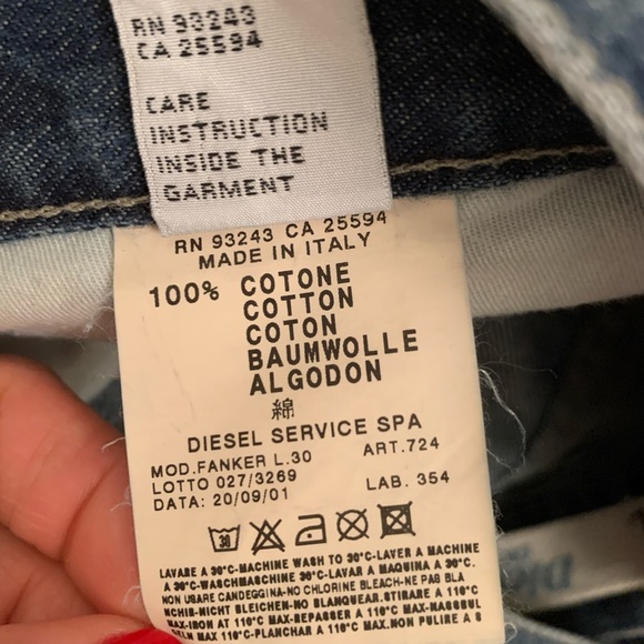 Diesel pants jeans men’s size 32 - Picture 6 of 10